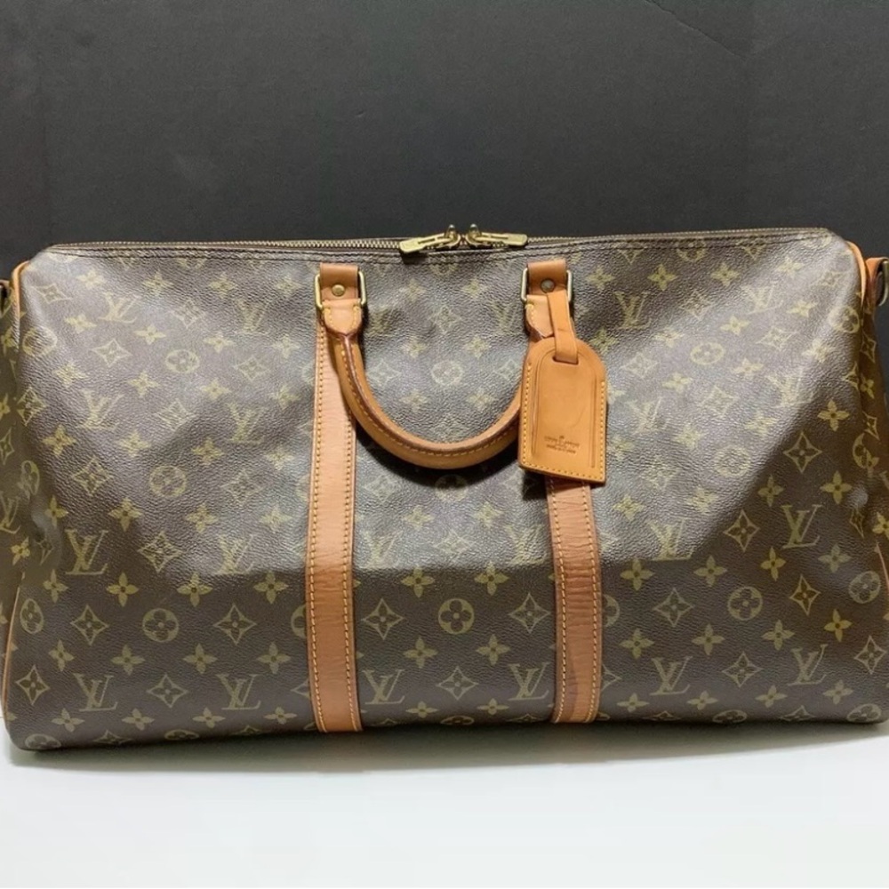 LV Monogram Keepall Bandouliere 50 Crossbody Travel Bag with COA